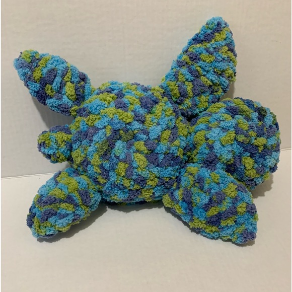 Sea Turtle Plush Stuffed Turtle Nursery Room Playroom Decor Handmade Crocheted - Picture 7 of 16
